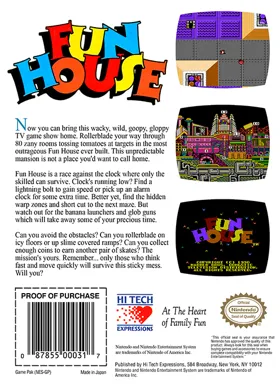 Fun House (USA) box cover back